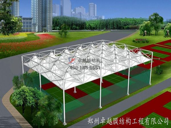 巴彥卓爾門球場膜結構頂蓋【生產(chǎn)基地】/網(wǎng)球/羽毛球館體育館設計公司施工案例